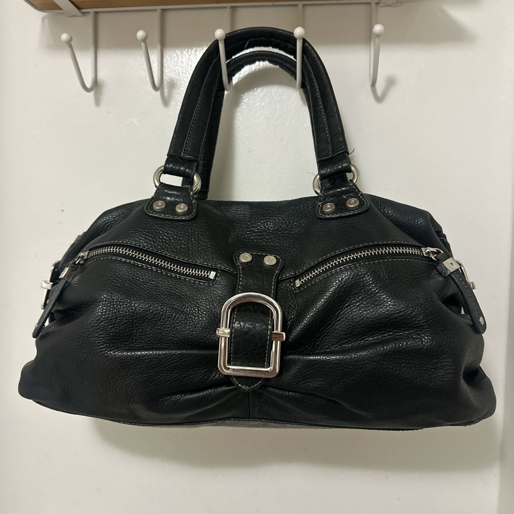 Etienne Aigner Charcoal Leather Tote